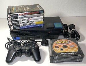 Sony PlayStation PS2 , 15 Games & 2 Memory Cards